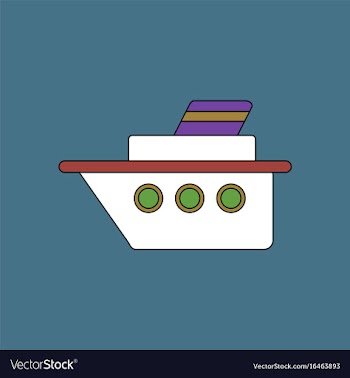 Flat icon design collection ship silhouette vector image