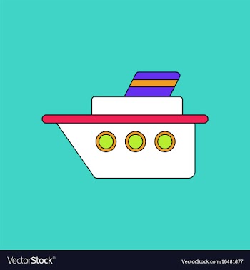 Flat icon design collection ship silhouette vector image