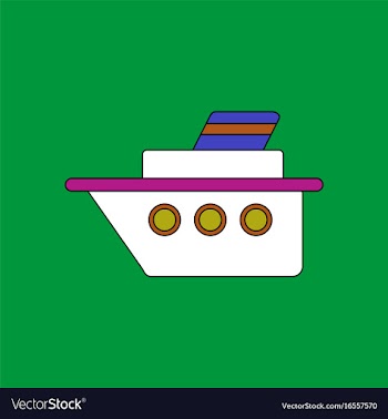 Flat icon design collection ship silhouette vector image