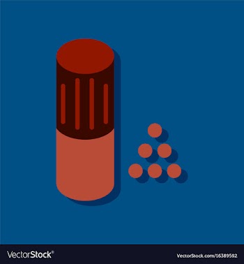Flat icon design collection shotgun bullet in vector image