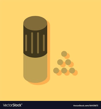 Flat icon design collection shotgun bullet in vector image
