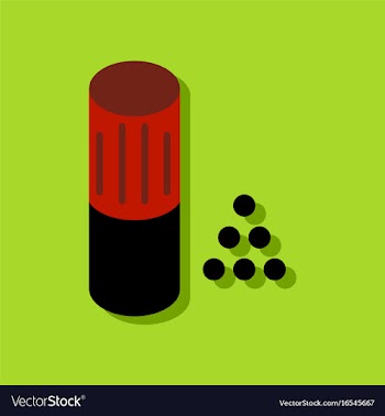 Flat icon design collection shotgun bullet in vector image