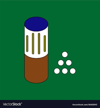 Flat icon design collection shotgun bullet vector image