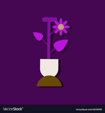Flat icon design collection shovel and flower in vector image