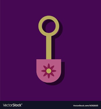 Flat icon design collection shovel toy silhouette vector image