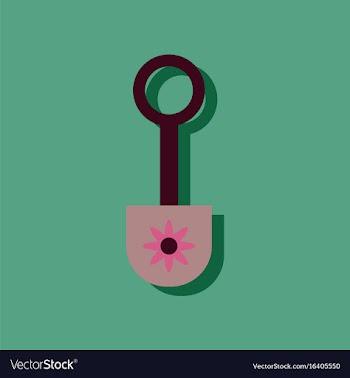 Flat icon design collection shovel toy silhouette vector image