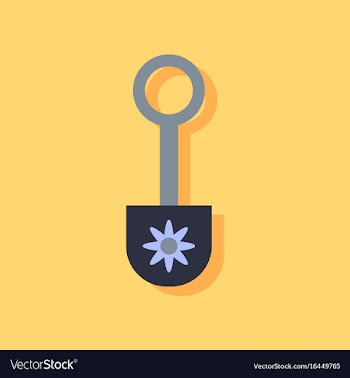 Flat icon design collection shovel toy silhouette vector image