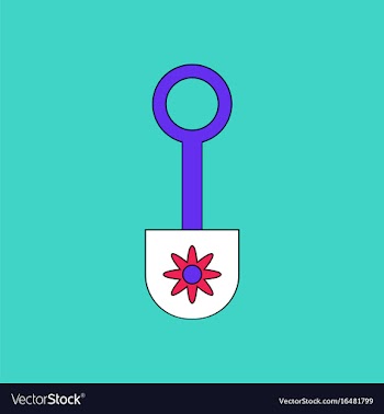 Flat icon design collection shovel toy silhouette vector image