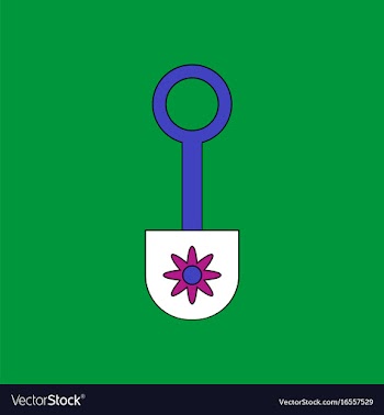 Flat icon design collection shovel toy silhouette vector image