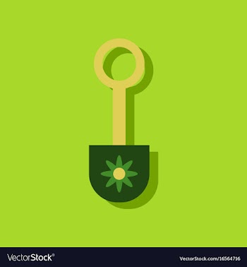 Flat icon design collection shovel toy silhouette vector image