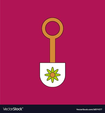 Flat icon design collection shovel toy silhouette vector image