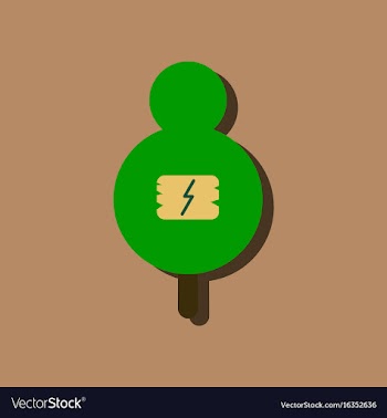 Flat icon design collection sign on tree in vector image