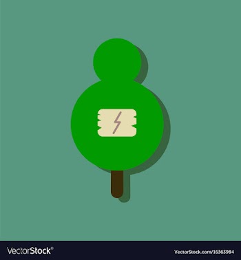 Flat icon design collection sign on tree in vector image