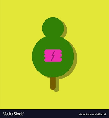 Flat icon design collection sign on tree in vector image