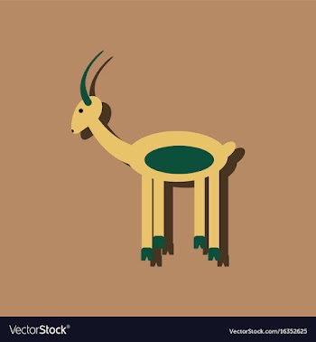 Flat icon design collection silhouette of a deer vector image