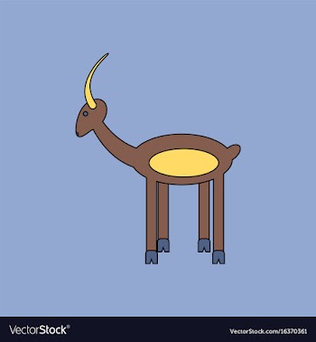 Flat icon design collection silhouette of a deer vector image