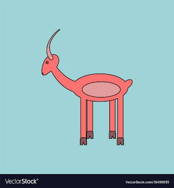 Flat icon design collection silhouette of a deer vector image
