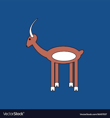 Flat icon design collection silhouette of a deer vector image