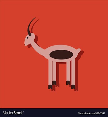 Flat icon design collection silhouette of a deer vector image