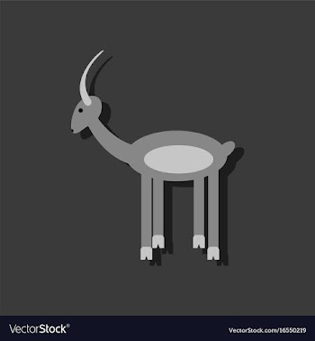 Flat icon design collection silhouette of a deer vector image