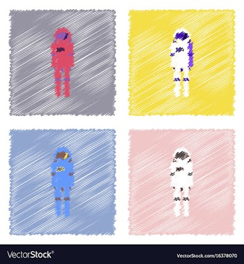 Flat icon design collection silhouette of an vector image