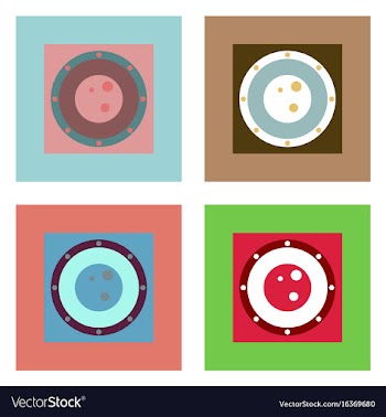 Flat icon design collection silhouette of the vector image