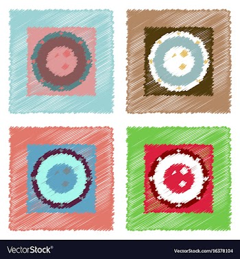 Flat icon design collection silhouette of the vector image