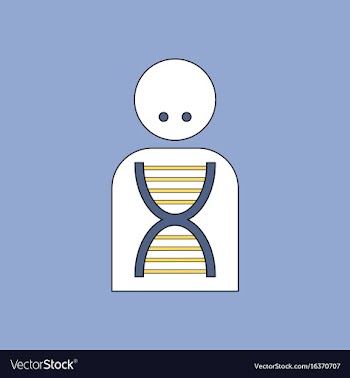 Flat icon design collection silhouette with dna vector image