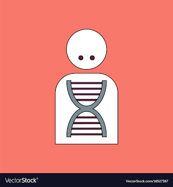 Flat icon design collection silhouette with dna vector image