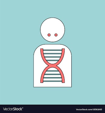 Flat icon design collection silhouette with dna vector image