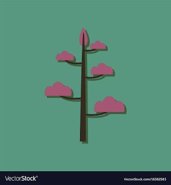 Flat icon design collection simple tree in vector image