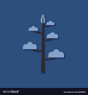 Flat icon design collection simple tree in vector image