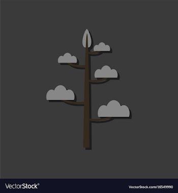Flat icon design collection simple tree in vector image