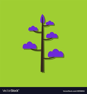 Flat icon design collection simple tree in vector image