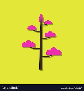 Flat icon design collection simple tree in vector image