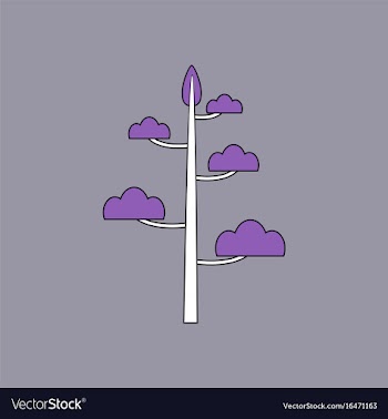 Flat icon design collection simple tree vector image