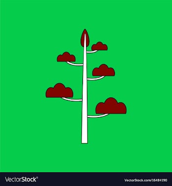 Flat icon design collection simple tree vector image