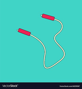 Flat icon design collection skipping rope vector image