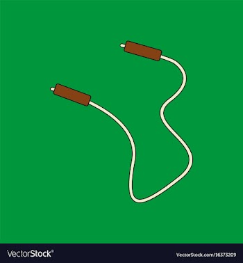 Flat icon design collection skipping rope vector image