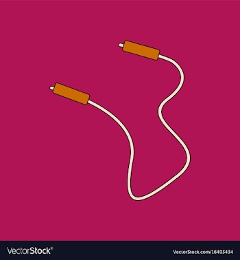 Flat icon design collection skipping rope vector image