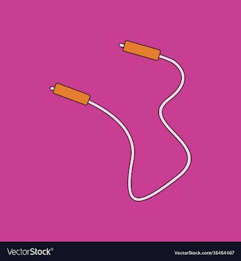 Flat icon design collection skipping rope vector image