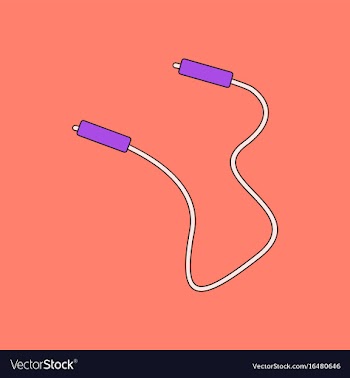 Flat icon design collection skipping rope vector image