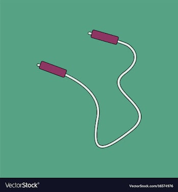 Flat icon design collection skipping rope vector image