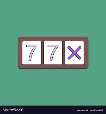 Flat icon design collection slot machine two vector image