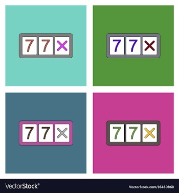 Flat icon design collection slot machine two vector image