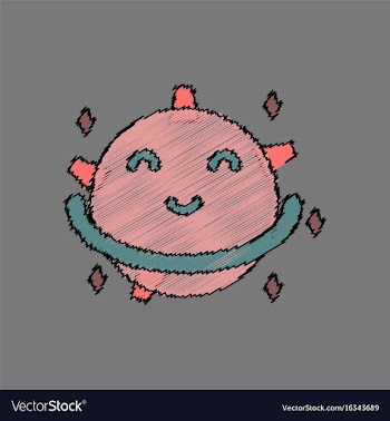 Flat icon design collection smiling satellite in vector image