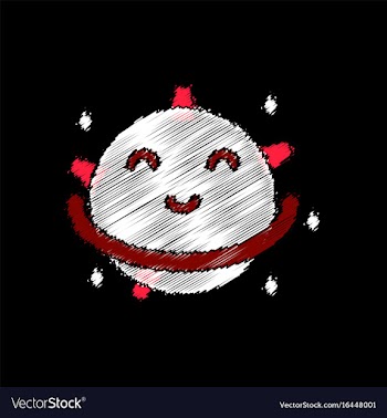 Flat icon design collection smiling satellite in vector image