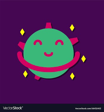 Flat icon design collection smiling satellite in vector image