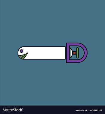 Flat icon design collection smiling torpedo vector image