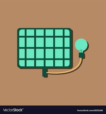 Flat icon design collection solar battery and vector image
